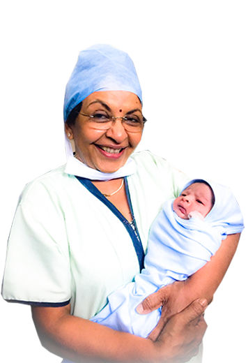 A Successful with successfully delivered IVF baby